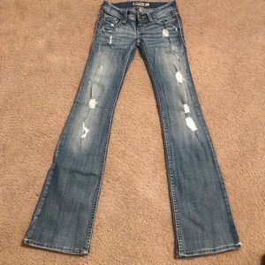 *HOLD* BKE light wash destroyed jeans